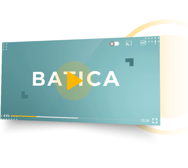 Vidéo en motion design présentant Batica, une application développée par le Crédit Mutuel pour accompagner les professionnels dans la gestion de leurs projets et financements business