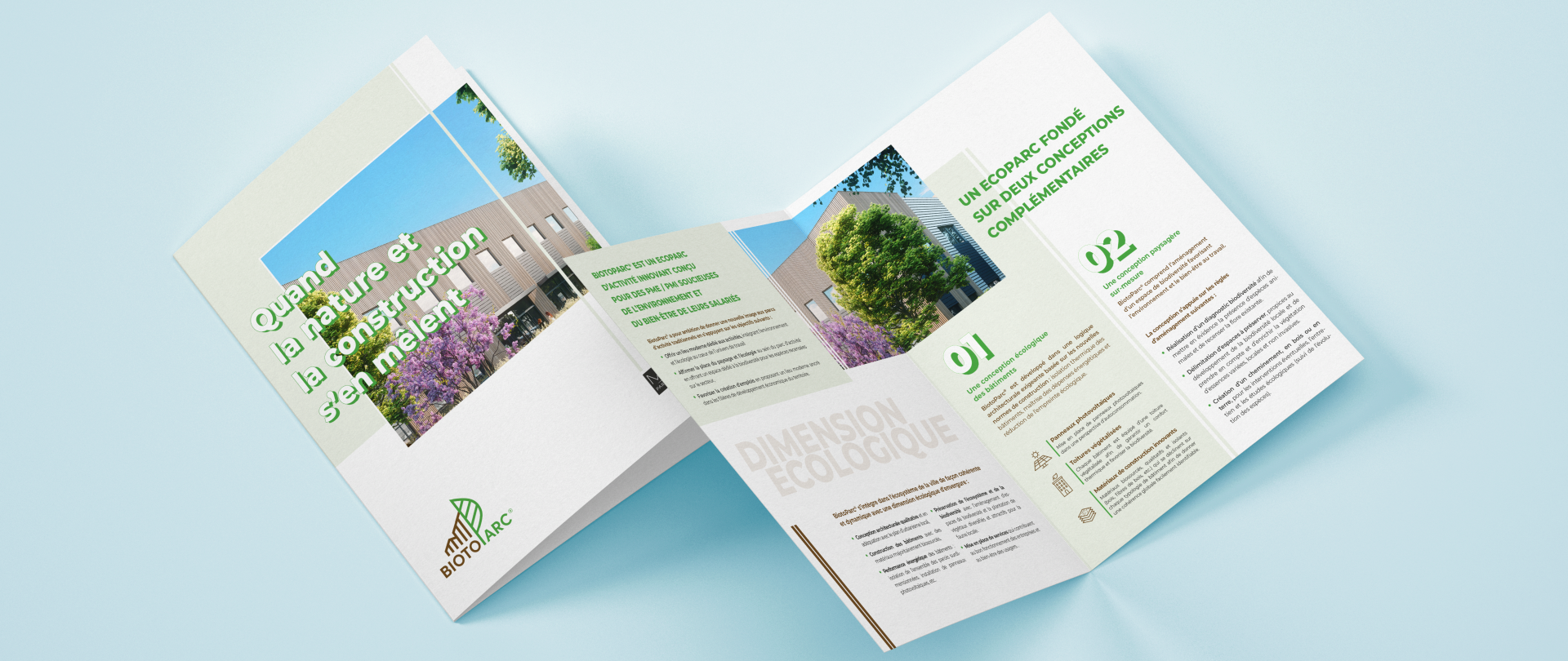 Édition d’un dépliant pour Biotoparc, présentant ses initiatives en faveur de la préservation de la biodiversité et des écosystèmes