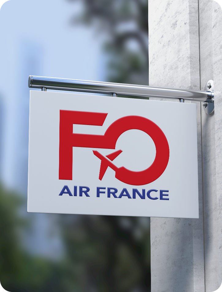 Mockup du logo de FO Air France